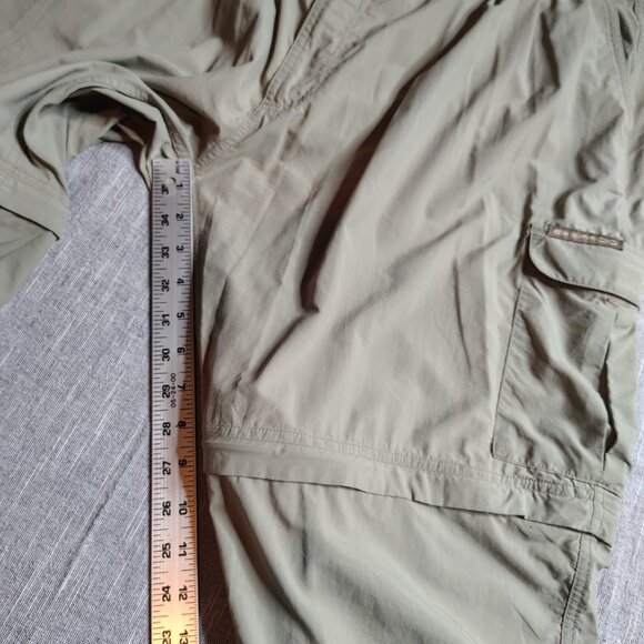 Vintage Exoffcio Convertible Cargo Pants Mens Size XXL Beige Nylon Hiking - Picture 10 of 13
